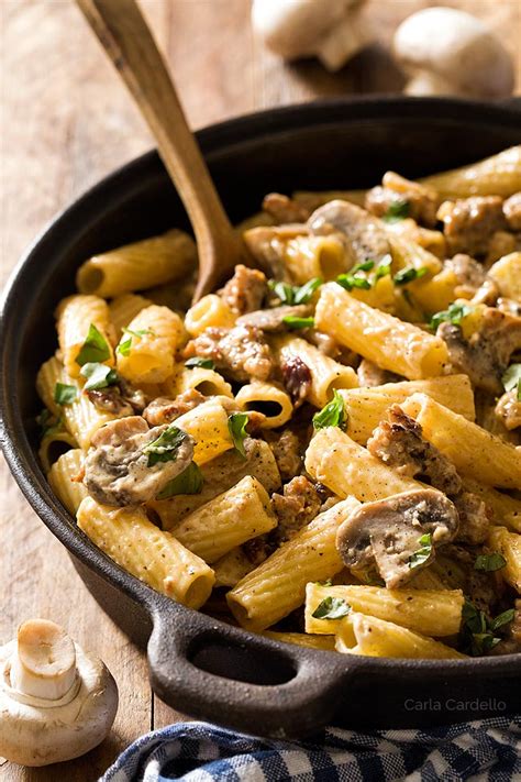 Sausage Mushroom Pasta - Homemade In The Kitchen