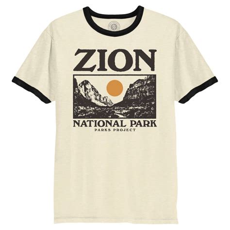 Zion Photo Ringer Tee Parks Project Vintage National Park Ringers