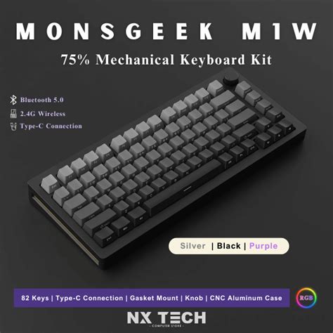 Monsgeek M W Wired Cnc Aluminium Body Tri Mode Gasket Structure Hot Swap Rgb Pc Plate