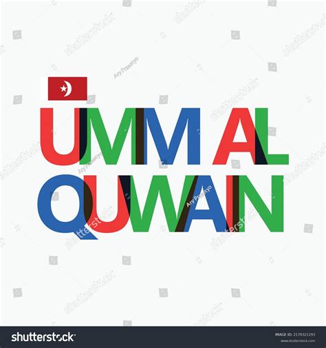 Umm Al Quwain Rgb Colorful Overlapping Stock Vector Royalty Free