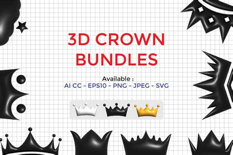 3d Crown Bundles Graphic By Griyolabs · Creative Fabrica