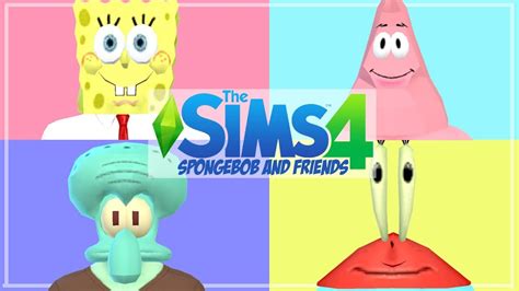 BIKINI BOTTOM SQUAD IN THE SIMS 4 The Sims 4 Create A Sim YouTube