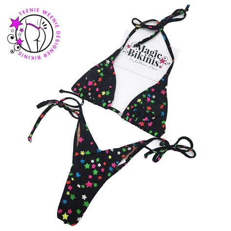 Teenie Weenie Beach Bikini No Rainbow Stars Ties Magic Bikinis Custom Competition Suits