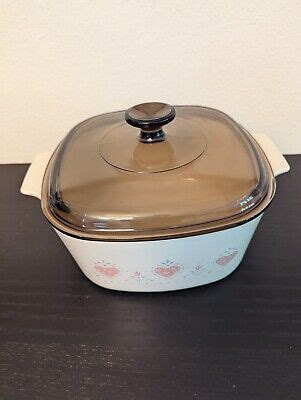 Vtg Corning Ware Forever Yours Liter Casserole Dish W Amber Lid