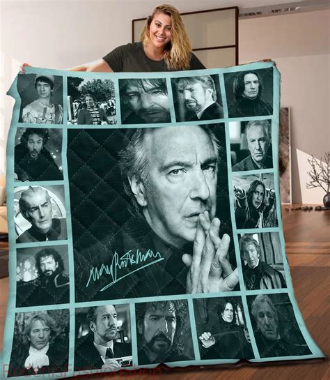 Alan Rickman Actor Quilt Blanket