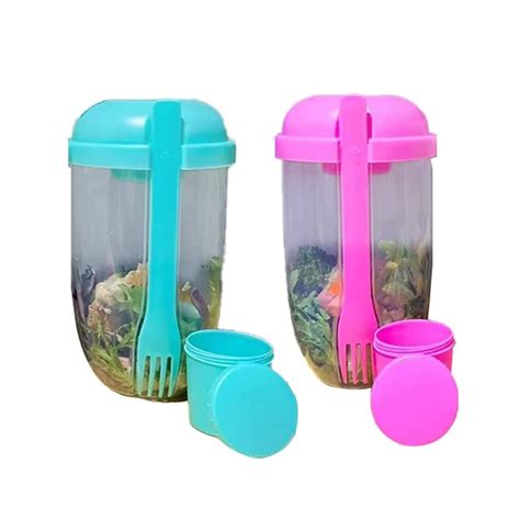 Loygkgas 2022 Keep Fit Salad Meal Shaker Cupportable Fruit And Vegetable Salad Cups Container