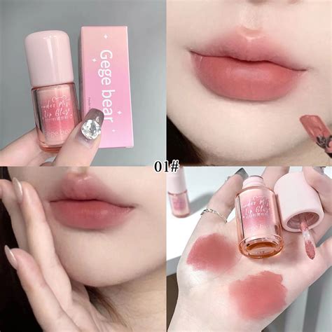 Lip Gloss Red Rose Nude Color Liquid Lipstick Tint Mud Waterproof Long Lasting Shopee Philippines