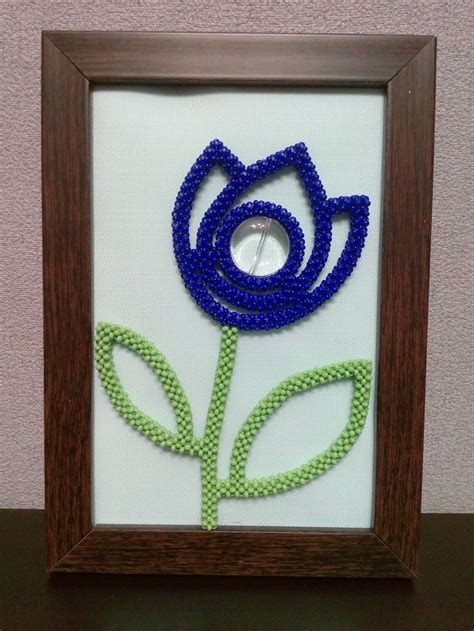 Панно "Цветок" из бисера | Бисер, Бисероплетение, Поделки