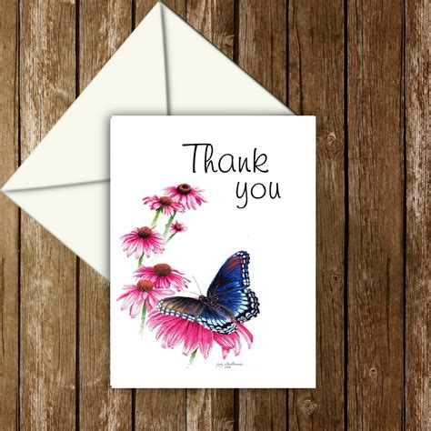 Butterfly thank you cards | Etsy