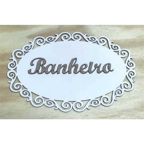 Placa Arabesco Em MDF Branco 30 Cm Para Banheiro Shopee Brasil