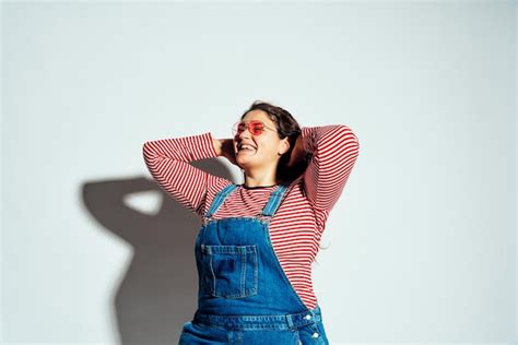 Premium Photo Plus Size Woman Posing In Studio In Lingerie