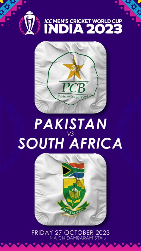 Pakistan vs South Africa Match in ICC Men's Cricket Worldcup India 2023 ...