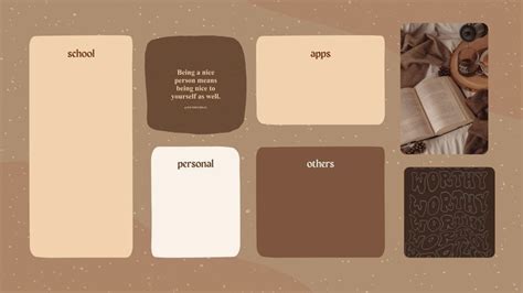 Brown Aesthetic Organizing Laptop Wallpaper Minimalist Desktop