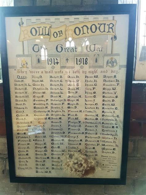 WW1 Roll Of Honour Inside St John S Helen Steed Geograph