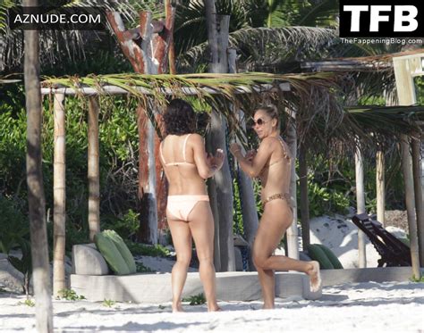 Michelle Rodriguez Sexy Seen Flaunting Her Hot Tits And Ass In A Bikini At The Beach In Mexico