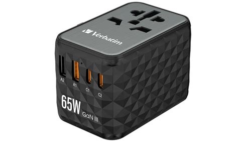 Verbatim Uniwersalny adapter podróżny UTA 05 GaN III USB C PD 65W QC