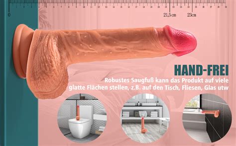 Klassische Dildo für Frauen Leise 8 Teleskop und Vibrationen mit stoßfunktion 22cm Vibrator