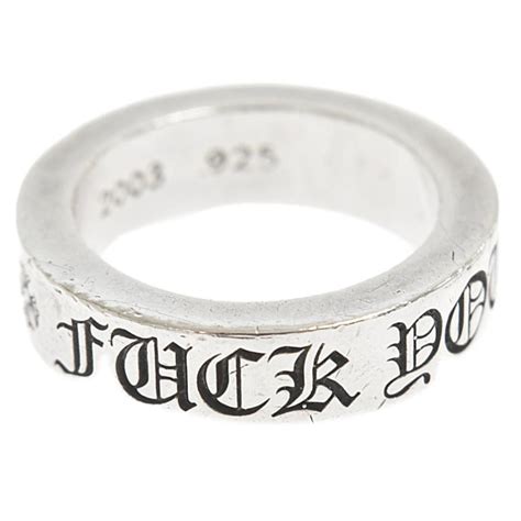 CHROME HEARTS クロムハーツ 6mm SPACER FUCK YOU ファックユースペーサーリング シルバーリング