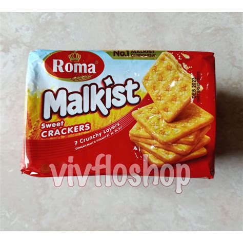 Jual Kardusan Eceran Biskuit Roma Malkist Crackers Manis Merah