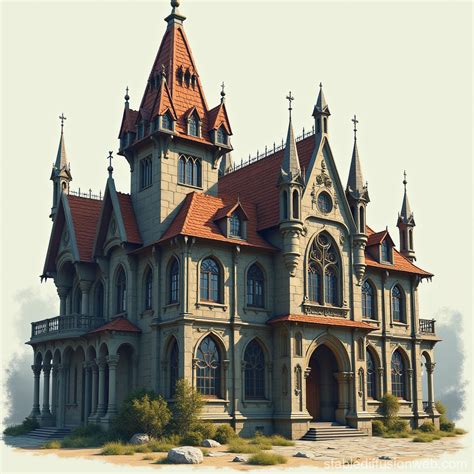 Gothic Architectural Fantasy Building Stable Diffusion Online