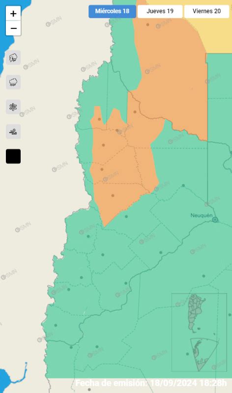 Viento zonda en Neuquén la alerta es naranja este miércoles y prevén