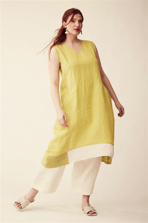 Emily Shift Dress Lime And White Pinstripe Linen Terry Macey