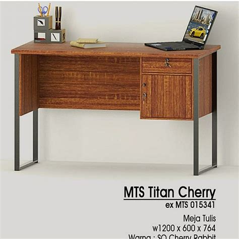 FURNITURE Kursi Meja Kantor Meja Kantor Olympic MTS Titan Cherry