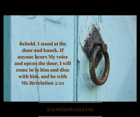 Behold i stand at the door and knock - isoapo