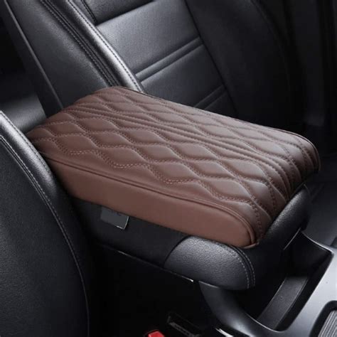 Car Center Console Cover Memory Foam Car Armrest Cushion Brown