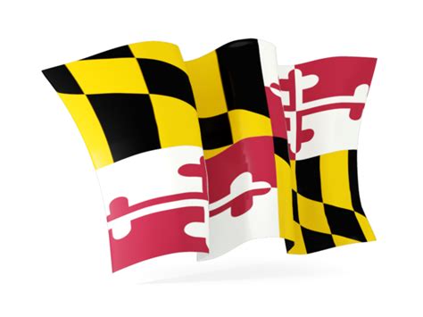 Waving Flag Illustration Of Flag Of Maryland