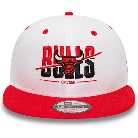 Gorra Plana Blanca Y Roja Snapback Fifty White Crown De Chicago Bulls