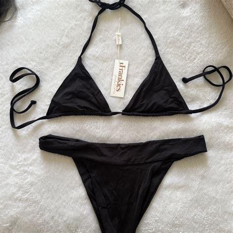 Frankie S Bikinis Swim Frankies Bikinis Nick Black Triangle Bikini Set Poshmark