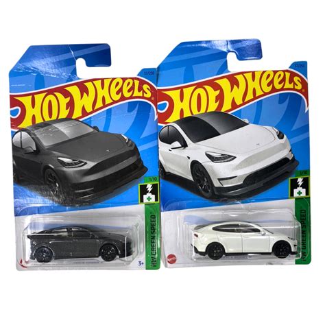 風火輪 Hot Wheels 特斯拉 Tesla Model Y 電動車 模型 小汽車 汽車模型 白色 藍色 夜銀色 蝦皮購物