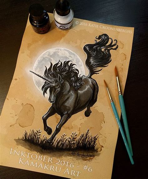 Artstation Ink And Coffee The Black Unicorn Katie Croonenberghs