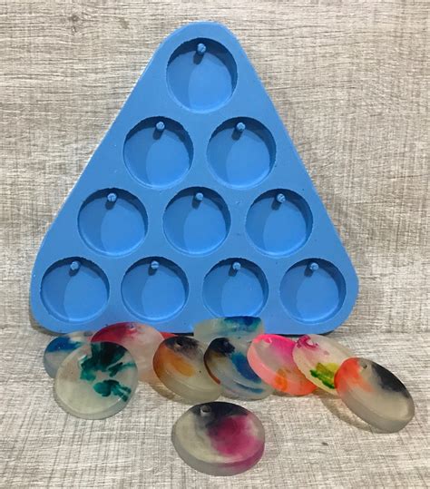 Molde De Silicone Pingente Redondo Cm Cavidades Lashimiecia