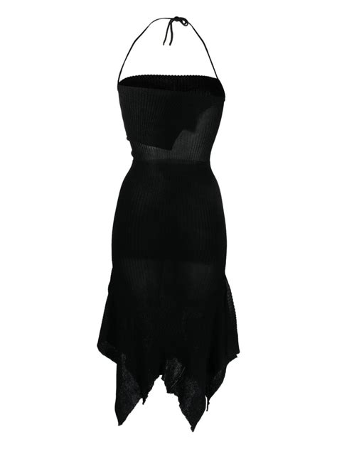 A ROEGE HOVE Asymmetric Halterneck Minidress Farfetch