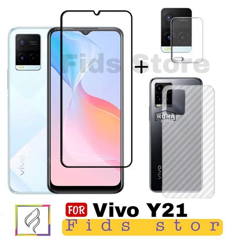 Jual PROMO 3in1 VIVO Y21 Tempered Glass Free Anti Gores CAMERA