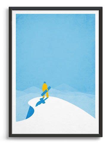 modern retro ski posters snowboard art prints