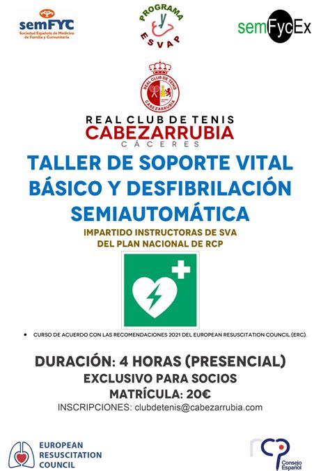 Taller De Soporte Vital B Sico Y Desfibrilaci N Semiautom Ticaimpartido