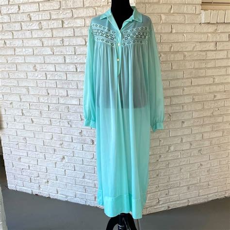 Vintage Intimates Sleepwear Vintage S Lace Cottagecore Lace Lingerie Nightgown Glammy