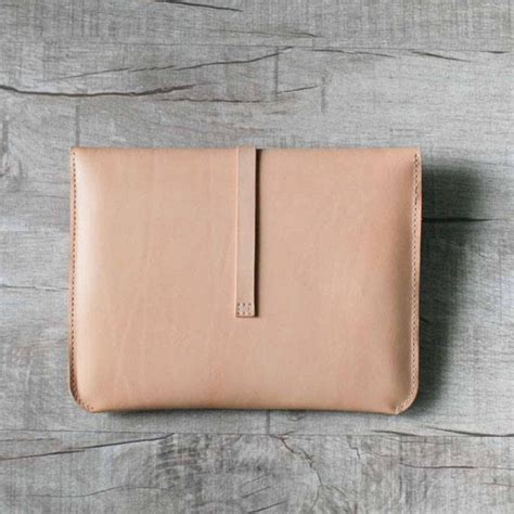 Ipad Nude Color Vegetable Tanned Handmade Leather Sleeve Case Etsy