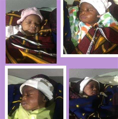 Nigerian Woman Gives Birth To Quadruplets After Years Of