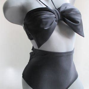 Bikini Set High Waist Sexy Bottom Bow Bandeau Top With Brazilian Bow Swimsuit Bathing Suit Big