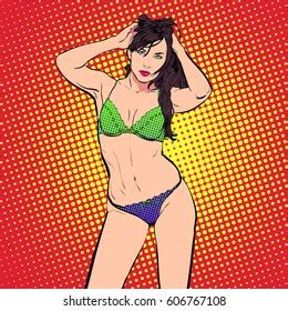 Pop Art Bikini Model Photos Images Pictures Shutterstock