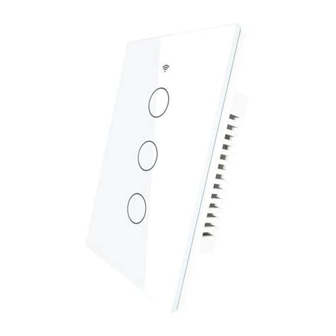 Interruptor De Luz Inteligente Moes Zs Us3 Wh Ms Zigbee 3 Botões Branco