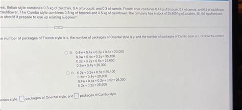 Solved A Company Produces Four Combinations Of Mixed Chegg