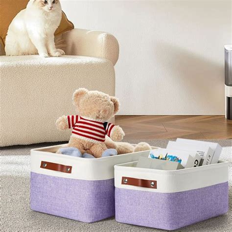 Fasiaou Cubes Shelf Closet Storage Baskets Bins,Rectangular Woven Rope