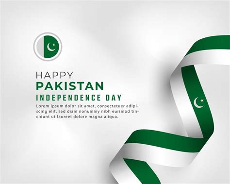 Pakistan Independence Day August 14th Celebration Vector Design