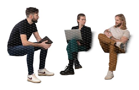 Three People Sitting And Talking Vishopper