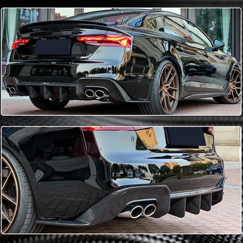 Audi S5 A5 Sline B9 5 Dry Carbon Fiber Rear Diffuser Exterior Mods